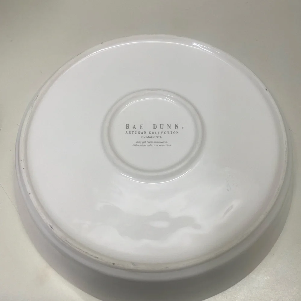 Rae Dunn Artisan Collection Pie Dish “thankful for pie” Ceramic 8.5” Circular